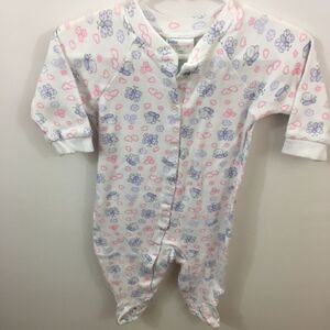Baby Connection Infant Girls Sleepers with Feet 3-6 mo EUC
